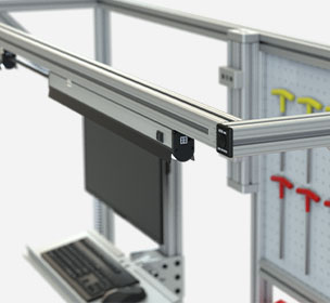 Custom workstations with accessories with 80/20