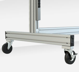 Custom mobile workstations with 80/20